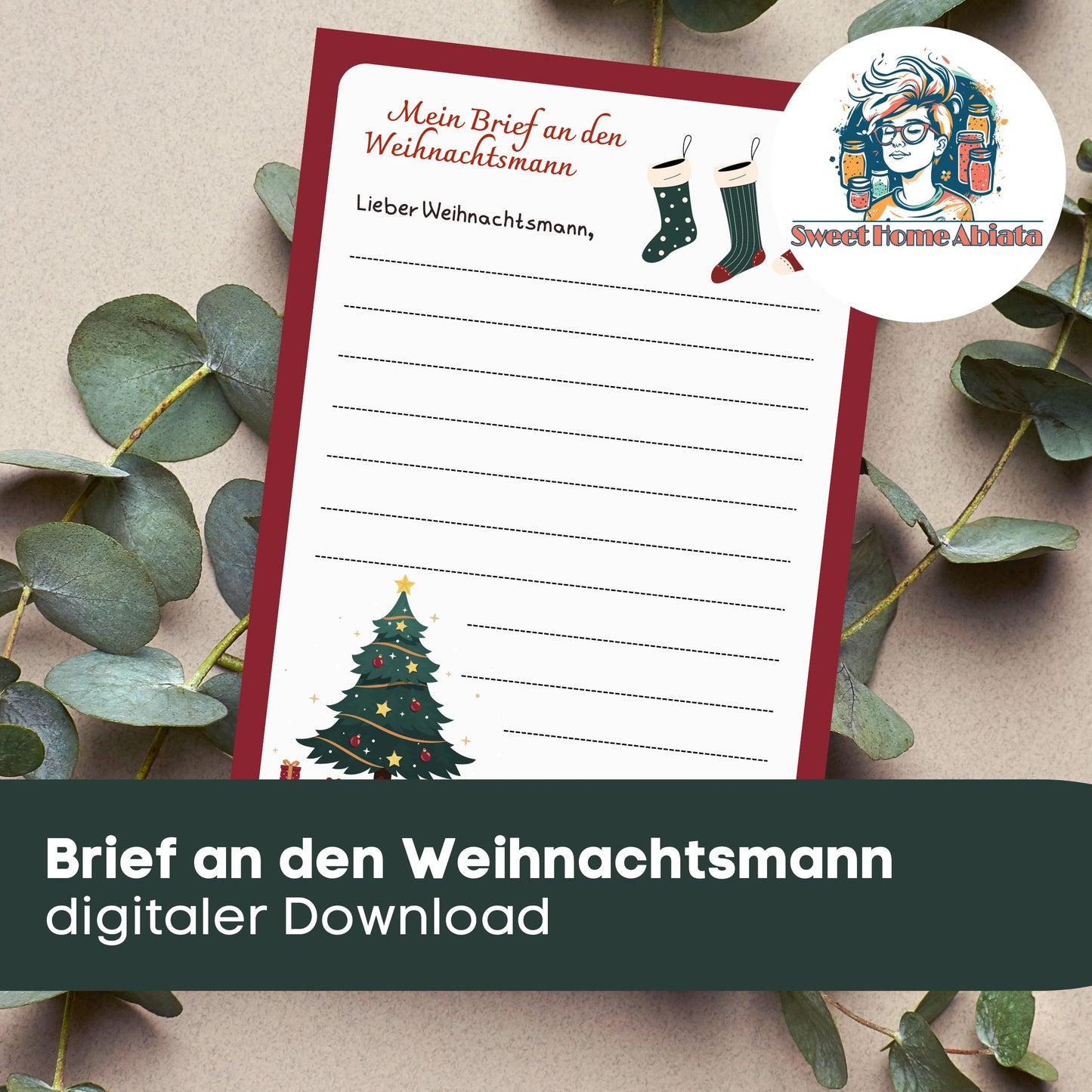 Brief an den Weihnachtsmann - digitaler Download