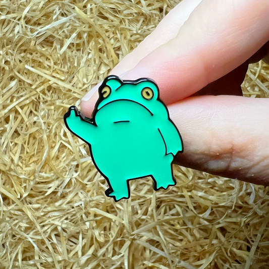 Pin - Frosch mit Mittelfinger