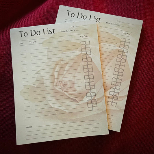 Notizblock A6 "Rose" - To Do Liste